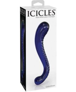 Icicles No. 70 Hand Blown Glass G-Spot Dildo - Purple