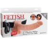 Fetish Fantasy Series 9" Vibrating Hollow Strap On w/Balls - Flesh