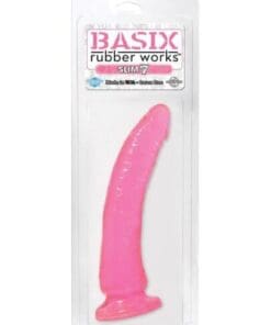 Basix Rubber Works 7" Slim Dong - Pink