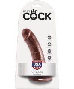 King Cock 6" Cock - Brown