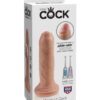 King Cock 6" Uncut Dildo - Flesh