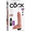 King Cock 8" Squirting Cock w/Balls - Flesh