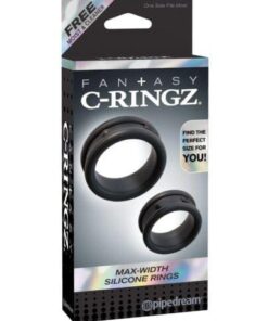 Fantasy C-Ringz Max Width Silicone Rings - Black