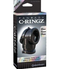 Fantasy C-Ringz Cock Pipe w/Ball Stretcher - Black