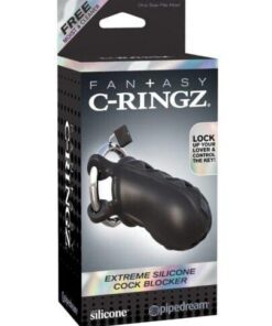 Fantasy C-Ringz Extreme Silicone Cock Blocker - Black