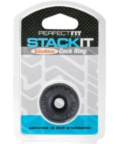 Perfect Fit Stackit Cock Ring - Black