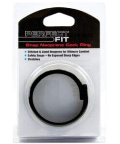 Perfect Fit Neoprene Snap Cock Ring - Black