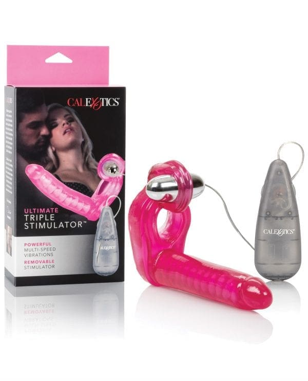 The Ultimate Triple Stimulator Flexible Dong w/Cock Ring