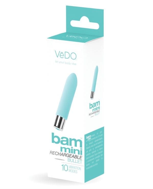 VeDO Bam Mini Rechargeable Bullet Vibe - Turquoise