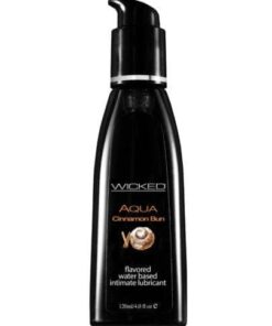 Wicked Sensual Care Aqua Waterbased Lubricant - 4 oz Cinnamon Bun