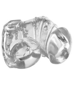 Master Series Detained 2.0 Restrictive Chastity Cage w/Nubs - Clear