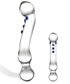 Glas 6" Curved G-Spot Glass Dildo