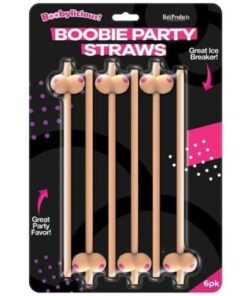 Booby Straws - Flesh Pack of 6