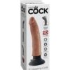 King Cock 7" Vibrating Cock - Tan