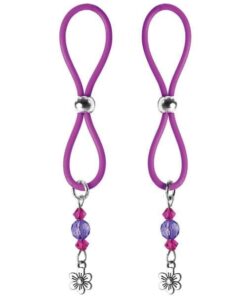 Bijoux de Nip Nipple Halos Flower Charm - Purple