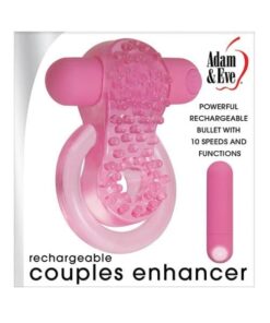 Adam & Eve Couples Enhancer Rechargeable Cock Ring - Pink