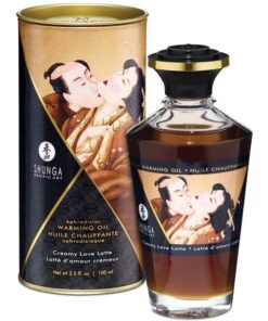 Shunga Warming Oil - 3.5 oz Creamy Love Latte