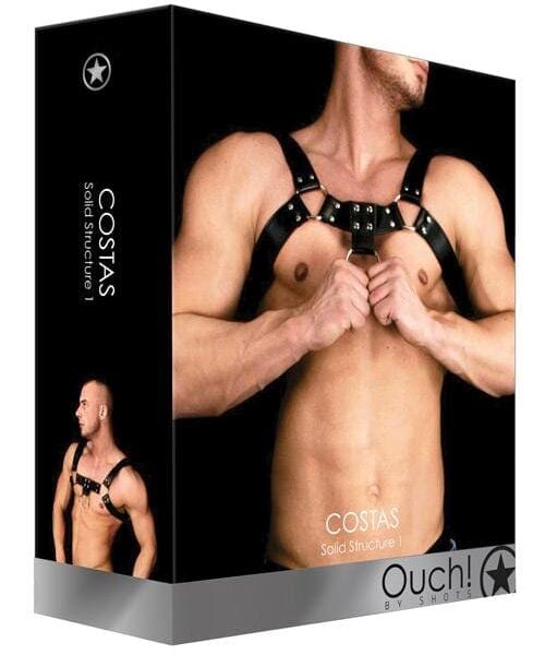 Shots Ouch Costas Solid Structure 1 Body Harness - Black