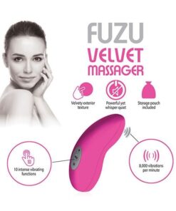 Fuzu Velvet Massager - Neon Pink