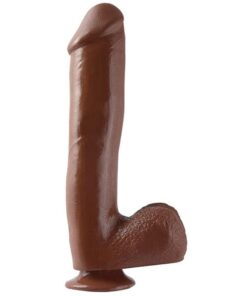 Basix Rubber Works 10" Dong w/Suction Cup - Brown