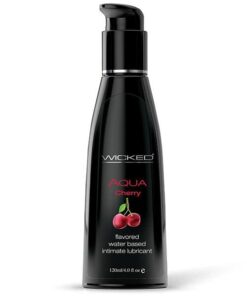 Wicked Sensual Care Aqua Waterbased Lubricant - 4 oz Cherry