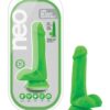 Blush Neo Dual Density 6" Cock w/Balls - Neon Green