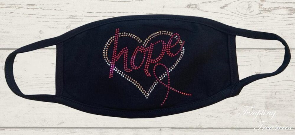 Rhinestone Hope Black Cotton Cover