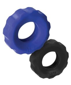 Hunky Junk Cog Ring 2 Size Double Pack - Cobalt & Tar Pack of 2