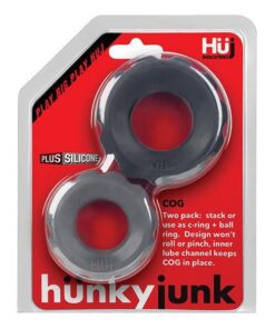 Hunky Junk Cog Ring 2 Size Double Pack - Tar & Stone Pack of 2