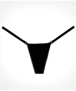 Adore Between the Cheats Velvet Panty Black O/S