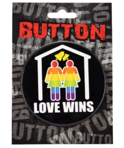 3" Button Female - Love Wins