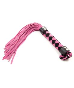 Plesur 15" Leather Flogger - Pink