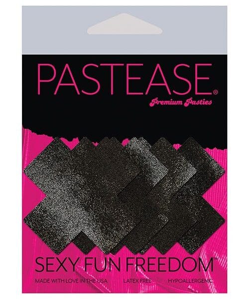 Pastease Petites Liquid Cross - Black O/S Pack of 2 Pair