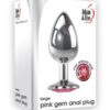 Adam & Eve Pink Gem Aluminium Anal Plug Large