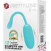 Pretty Love Kirk Liquid Silicone Remote Egg - Turquoise