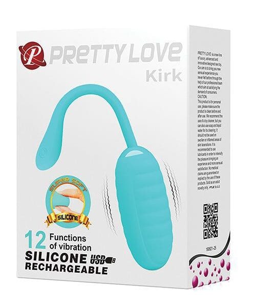 Pretty Love Kirk Liquid Silicone Remote Egg - Turquoise