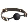 Spartacus Silicone Ball Gag - Brown Leather Strap 43mm Ball