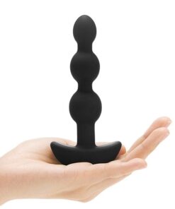 b-Vibe Remote Triplet Anal Beads - Black