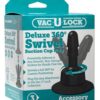 Vac-U-Lock Deluxe 360 Swivel Suction Cup Plug - Black