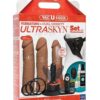 Vac-U-Lock Vibrating Dual Density ULTRASKYN Set w/Wireless Remote - Caramel