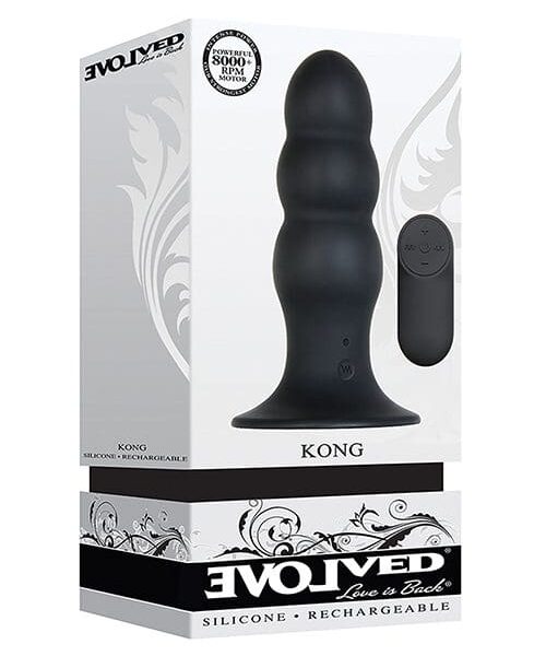 Evolved Kong Rechargeable Anal Plug - Black