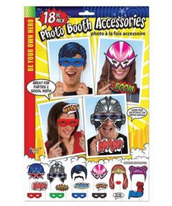 Be Your Own Hero Photo Booth Prop Kit - Set of 18 pc