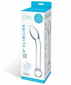 Glas 8" Slimline G-Spot Glass Dildo