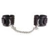 Sultra Lambskin Handcuffs w/5 1/2" Chain - Black