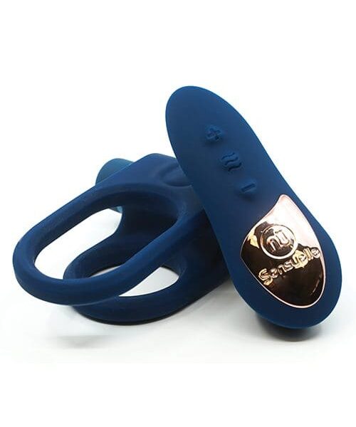 Nu Sensuelle Silicone Remote Control XLR8 Turbo Boost Bullet Ring - Navy