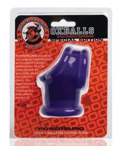 Oxballs Powerballs Cocksling & Ball Stretcher - Eggplant