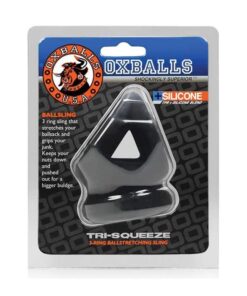 Oxballs Tri-Squeeze Cocksling/Ball Stretcher - Black Ice