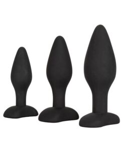 Silicone Anal Exerciser Kit - Black