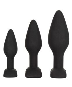 Silicone Anal Exerciser Kit - Black