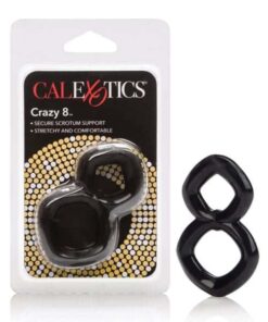 Crazy 8 Enhancer Double Cock Ring - Black